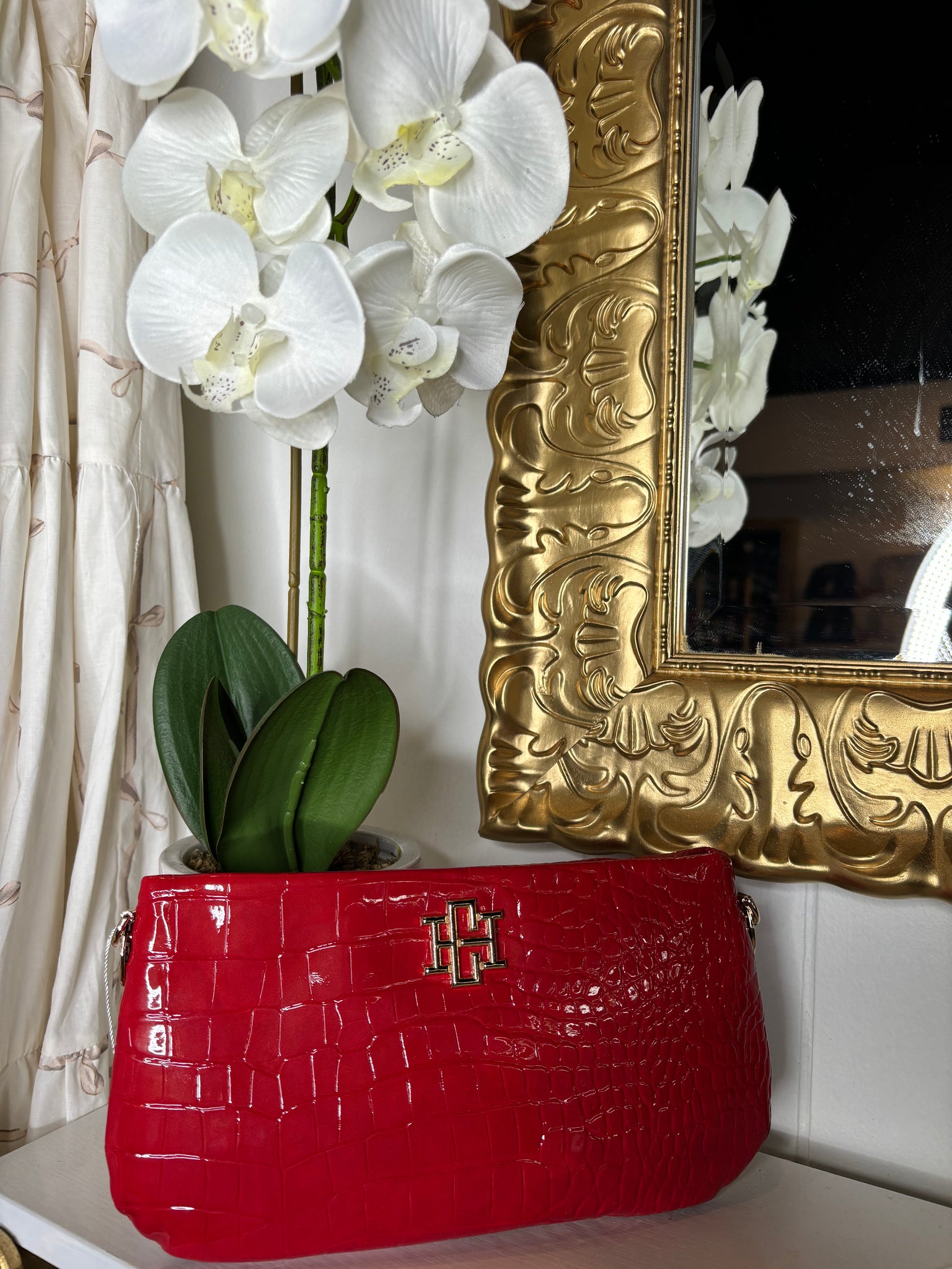 Red Patent Caroline Hill Handbag