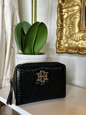 Black Zipper Caroline Hill Wallet