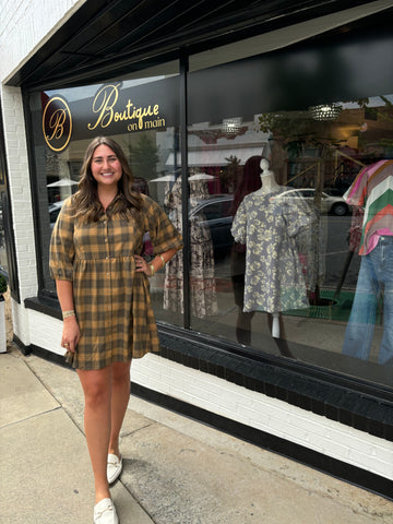 Fall Flannel Dress