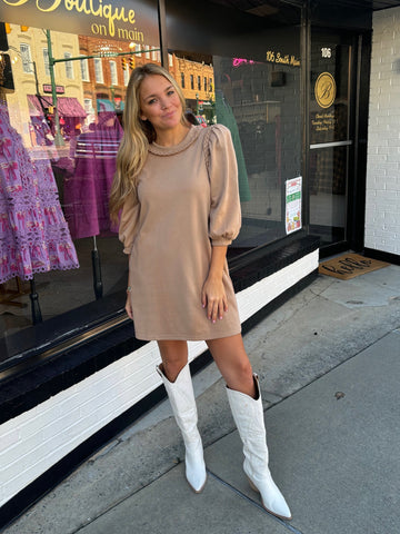 Tan Braided Dress