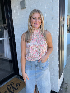 Floral Tie Blouse