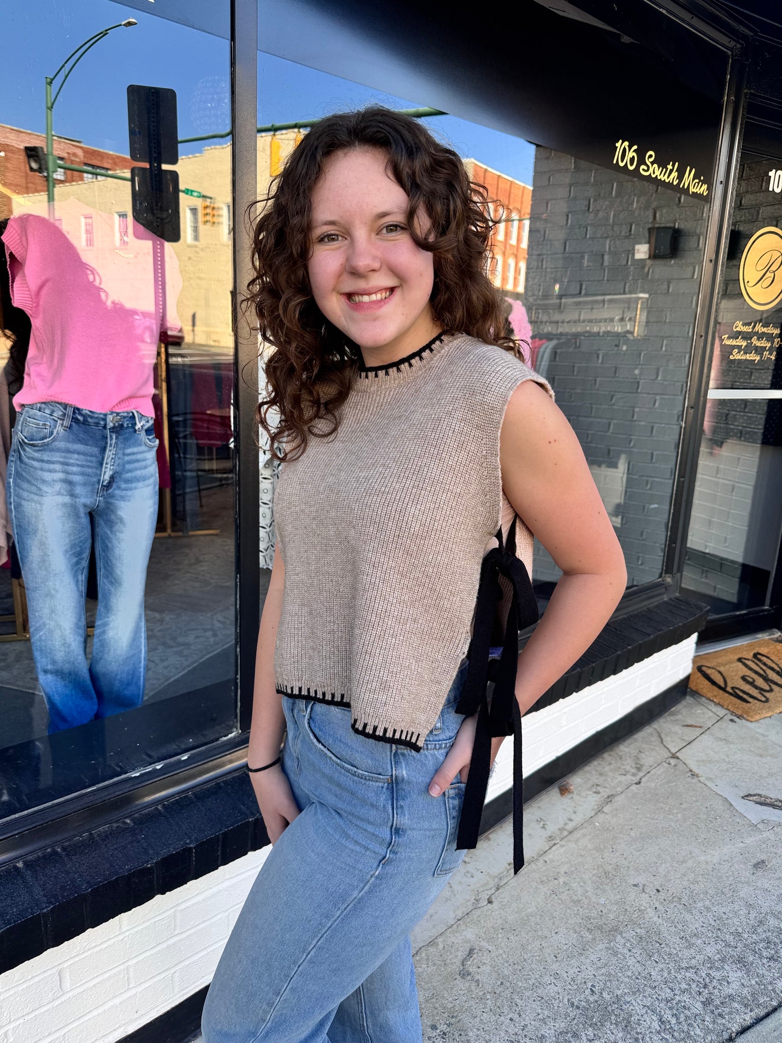 Brown Sweater Top