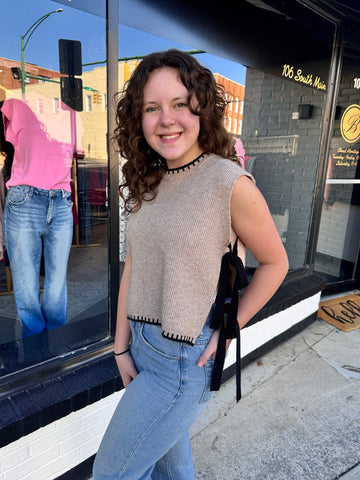 Brown Sweater Top