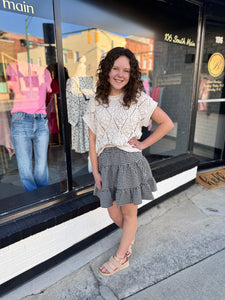 Black Gingham Skirt