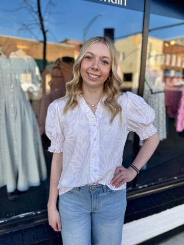 Lavender Peplum Top