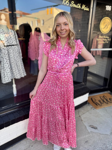 Pink Floral Dress