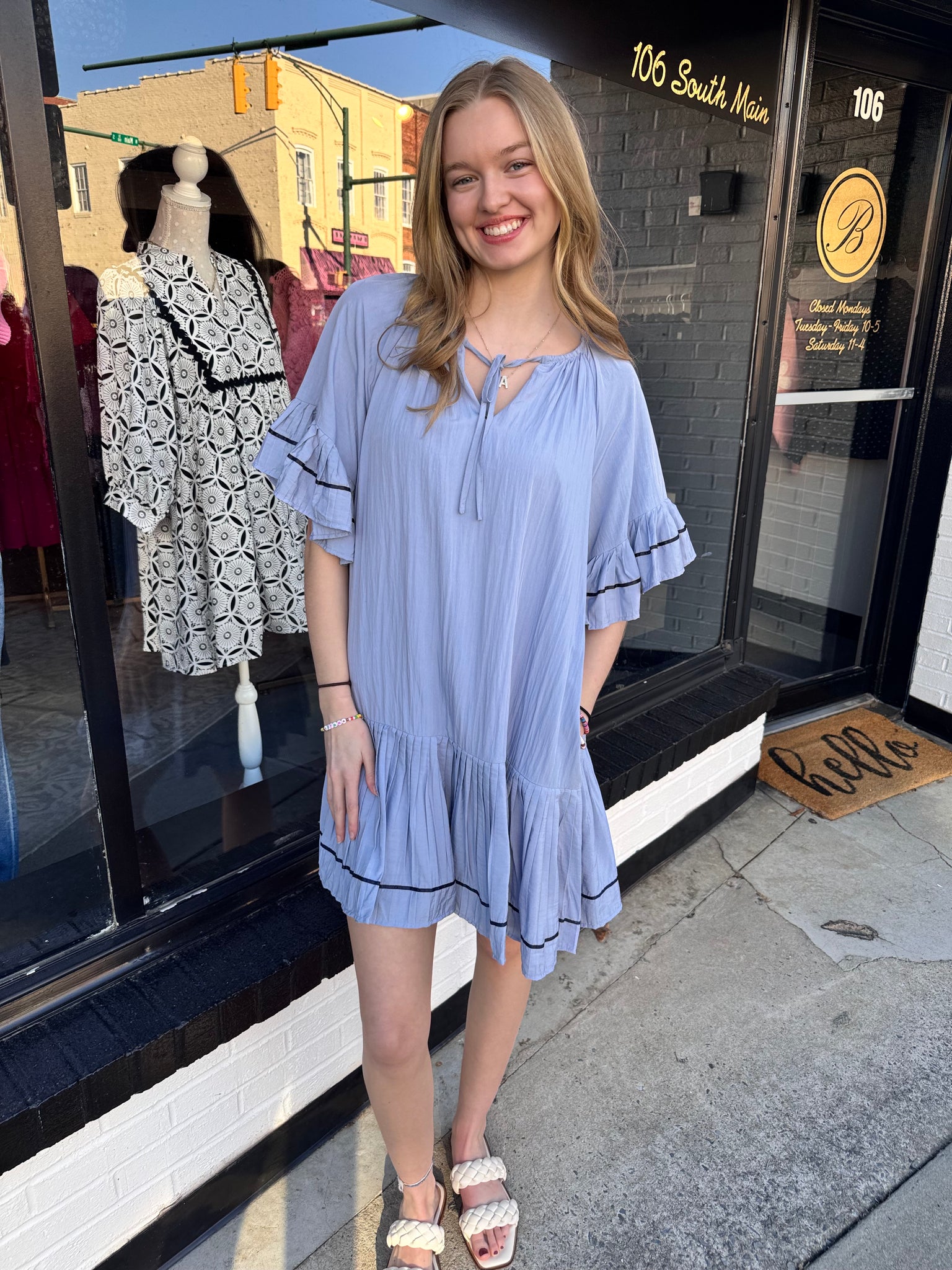 Ocean Blue Mini Dress