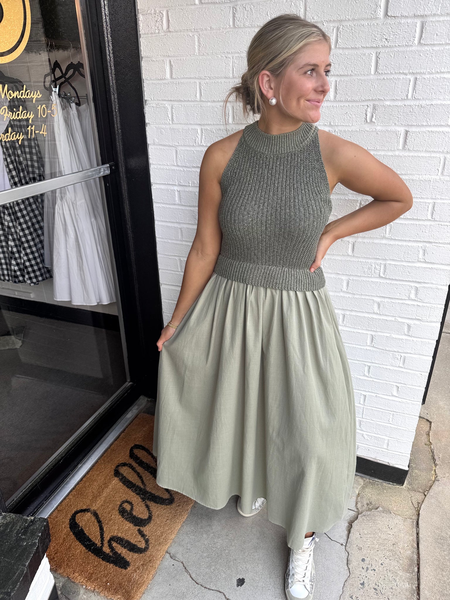 Olive Knit Maxi
