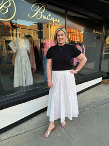 White Ruffle Skirt