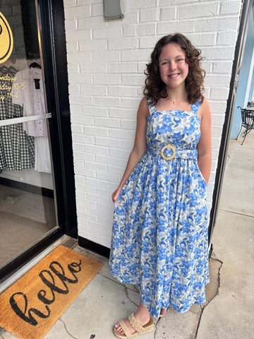 Blue Floral Maxi