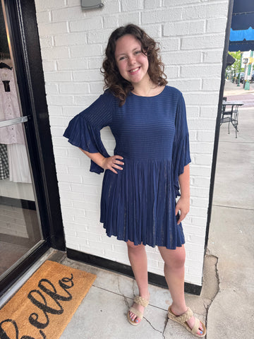 Navy and Gold Dress